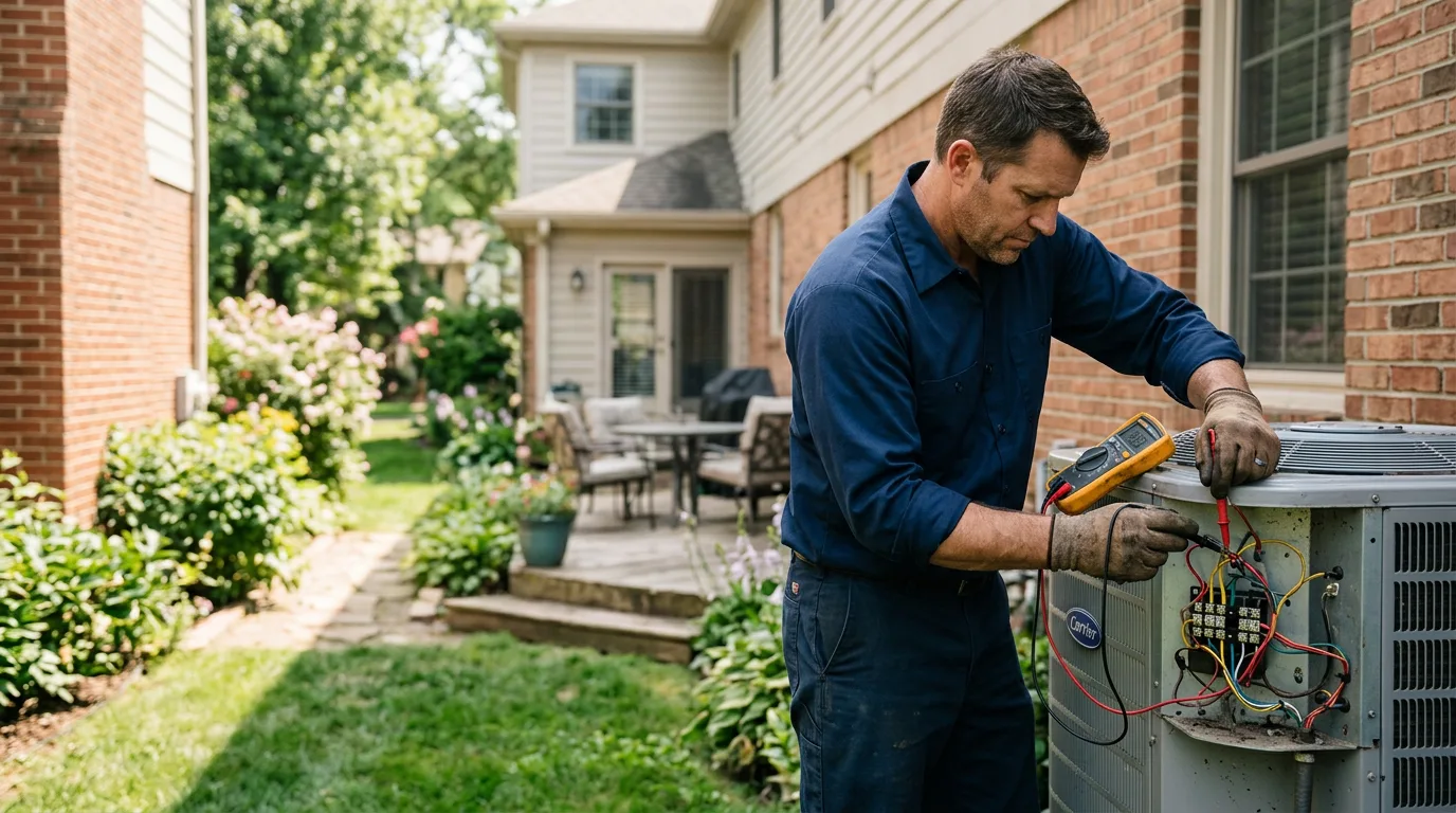 HVAC technician working near Fulton, IL